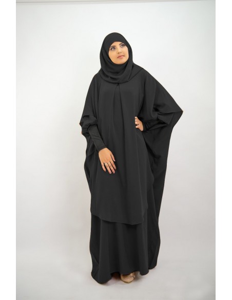 Abaya Khaleej + long khimar with built-in hijab
