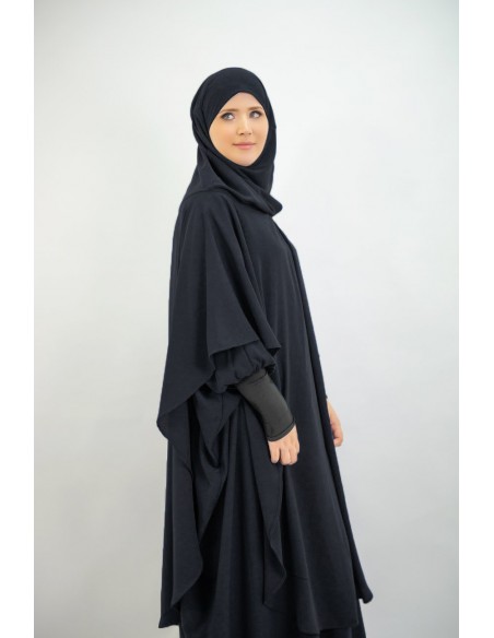 Abaya Khaleej + khimar largo con hiyab incorporado