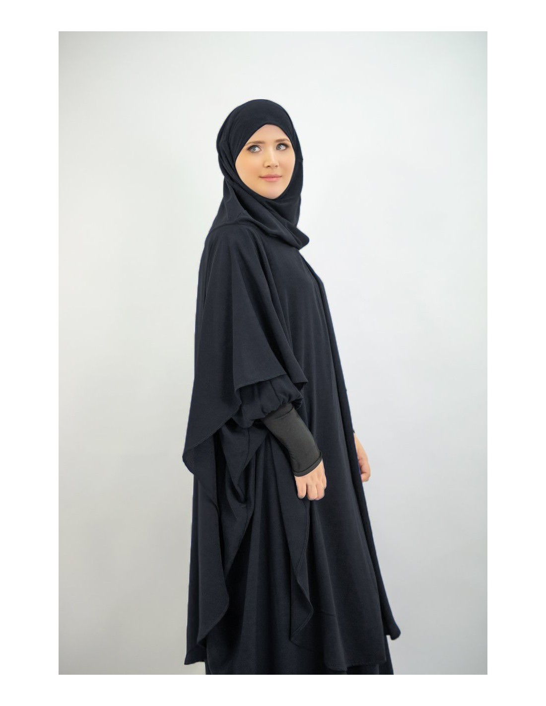 Abaya Khaleej + long khimar with built-in hijab
