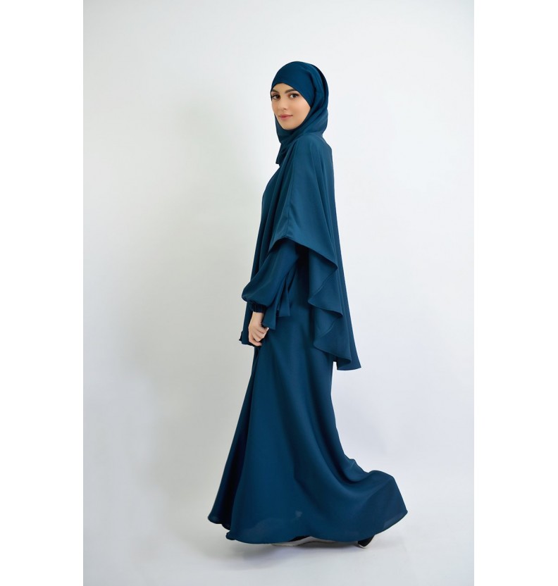 Abaya Regenschirm + Umhang mit eingebautem Hijab