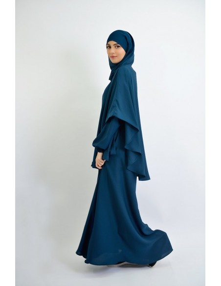 Abaya parapluie + cape avec hijab intégré