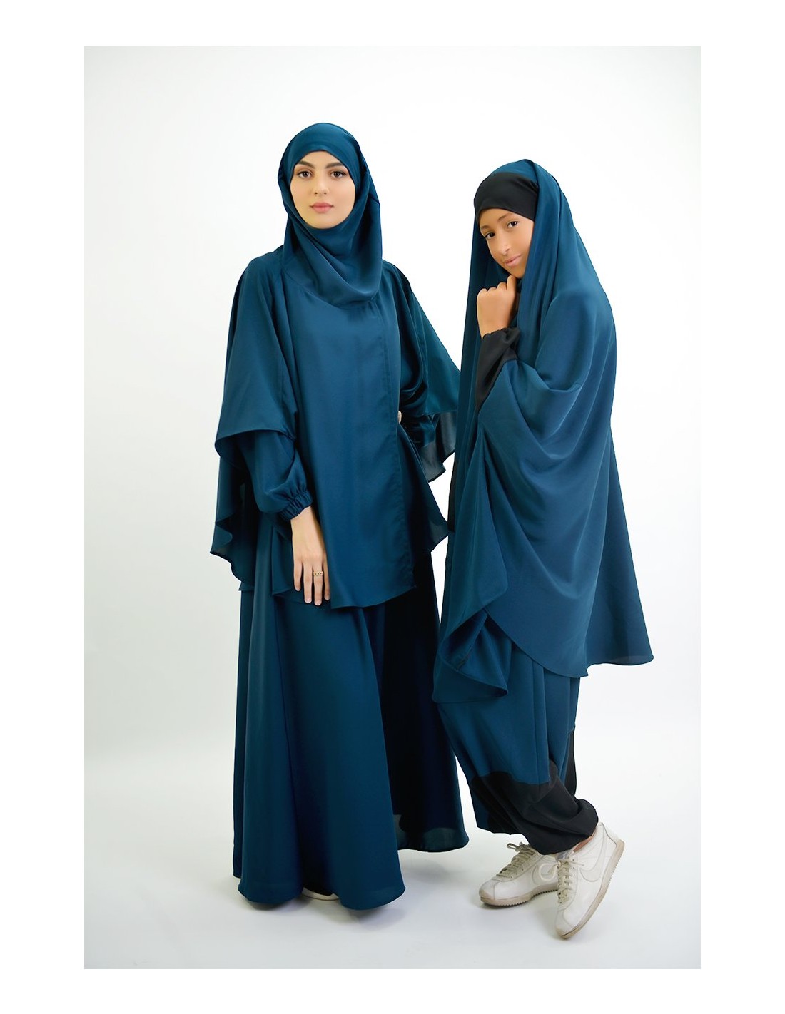 Abaya Regenschirm + Umhang mit eingebautem Hijab