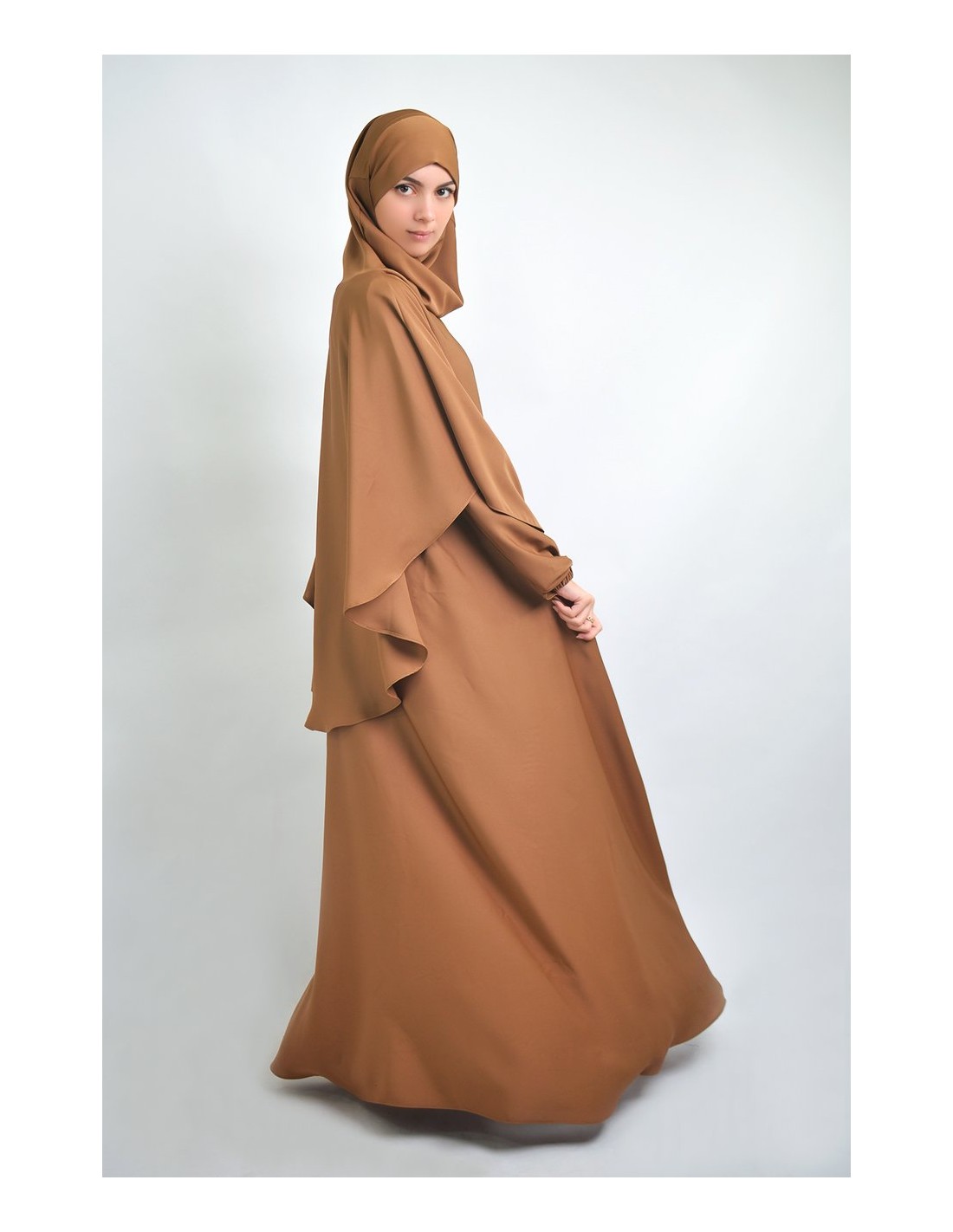 Abaya Regenschirm + Umhang mit eingebautem Hijab