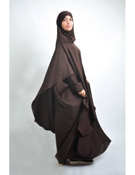 Abaya Khaleej + long khimar with built-in hijab