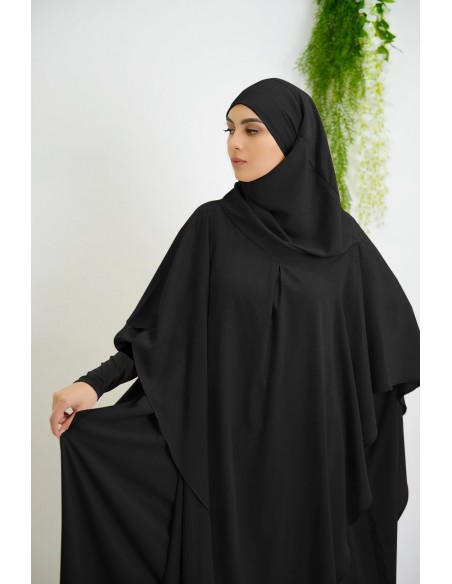 Abaya Khaleej + long khimar with built-in hijab