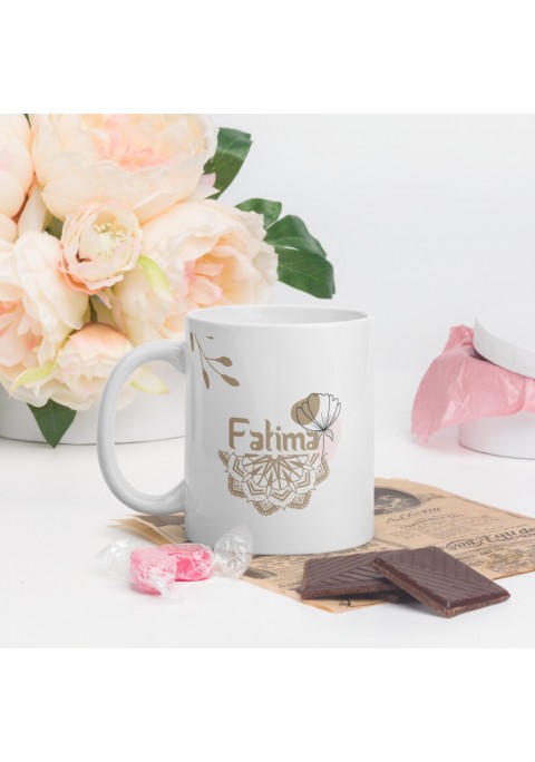 Mug "Prénom" fleuri