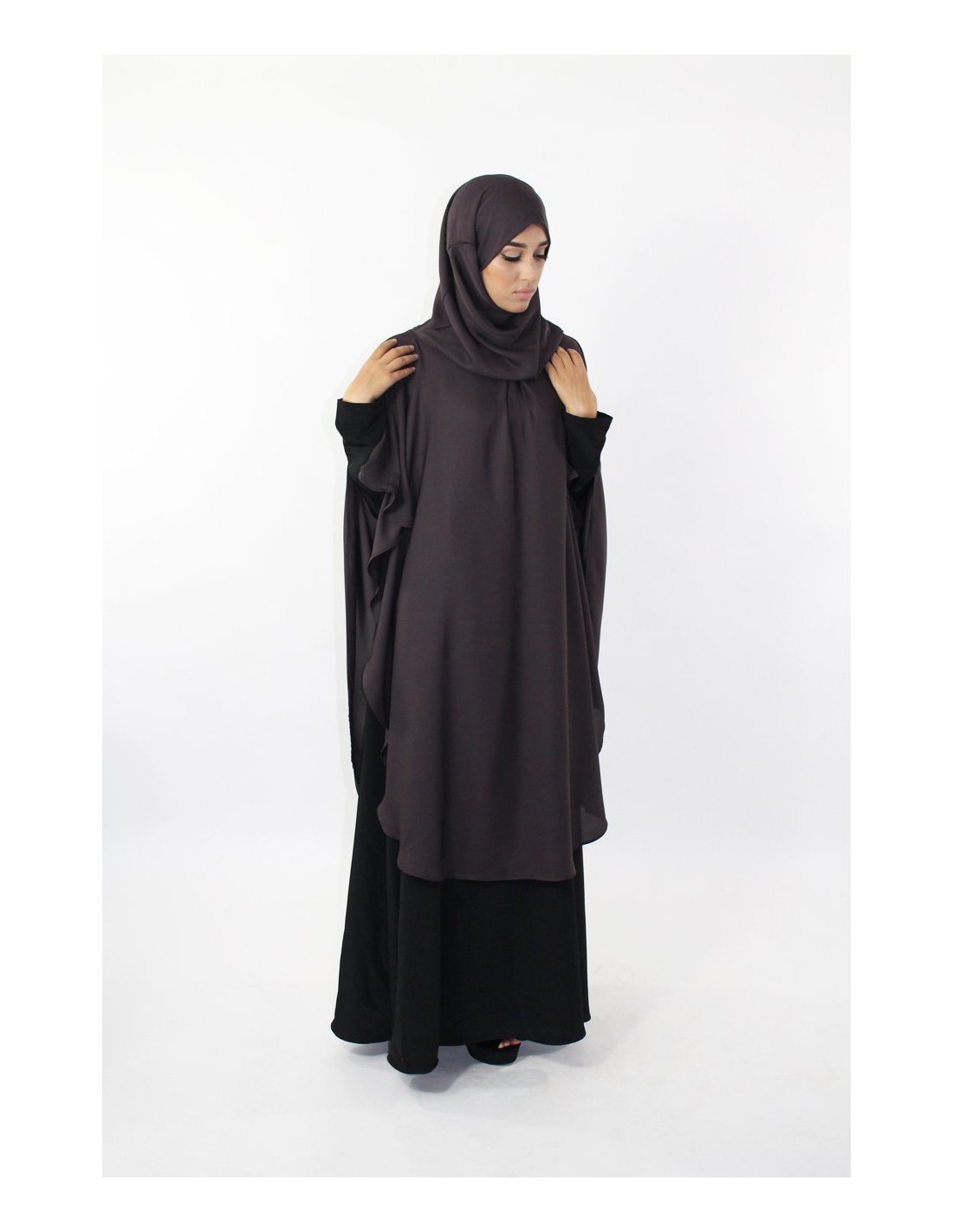 Langer Khimar Hijab integriert