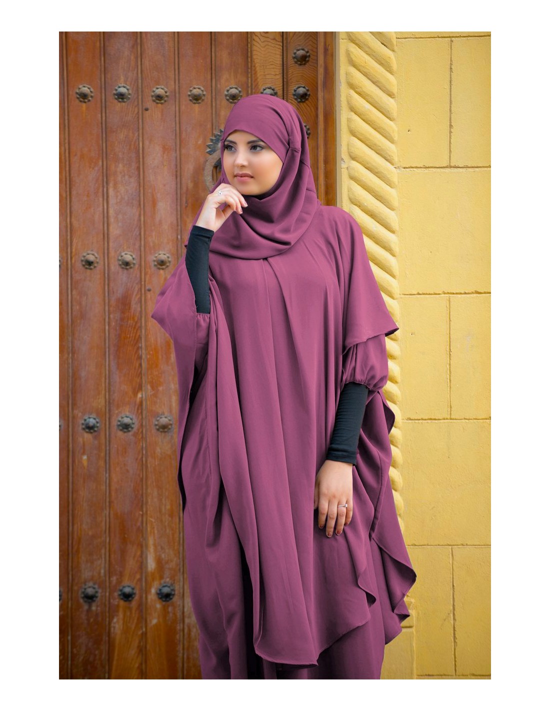 Hiyab Khimar largo integrado