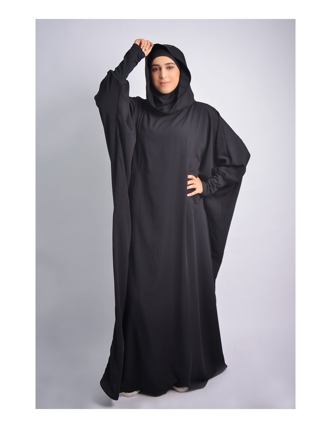 Abaya Young hijab intégré et Capuche