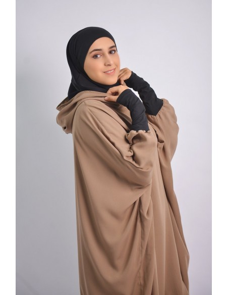 Abaya Young hijab intégré et Capuche