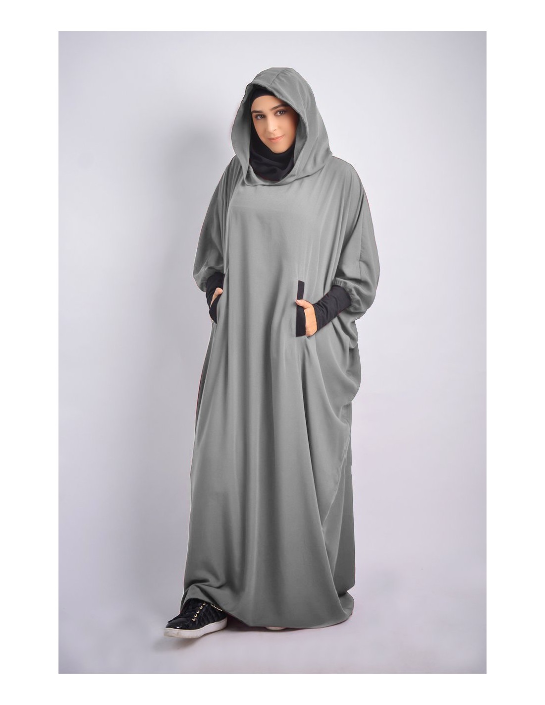 Abaya Young hijab intégré et Capuche