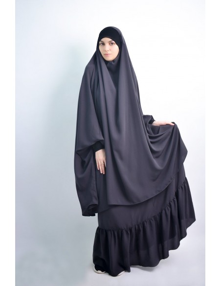 Jilbab al baida à fronces