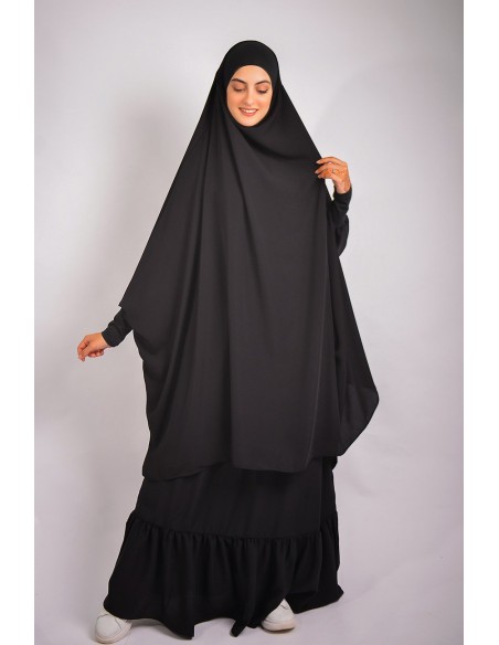 Jilbab al baida with frowns