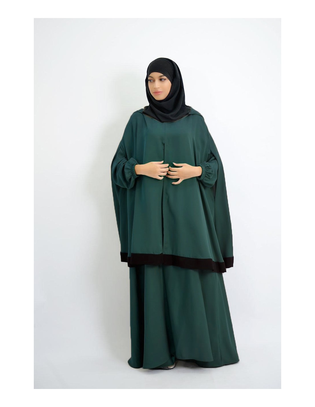 Abaya umbrella + integrated hijab cape Young