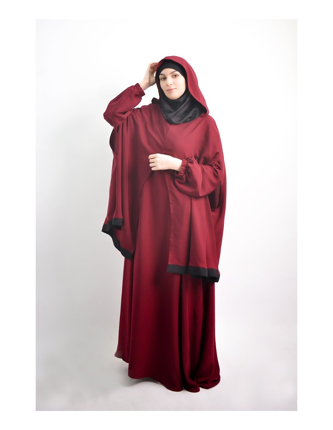 Abaya umbrella + integrated hijab cape Young