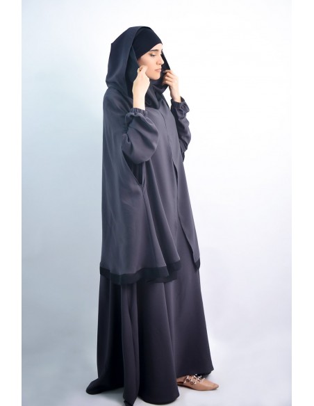Abaya parapluie + cape hijab intégré Young