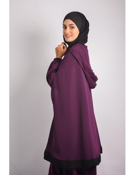 Abaya parapluie + cape hijab intégré Young