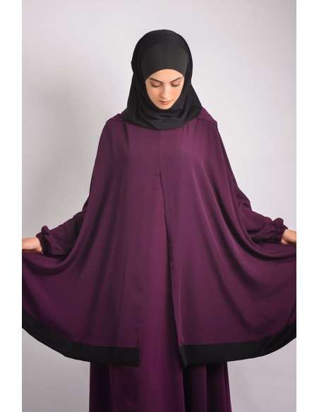 Abaya parapluie + cape hijab intégré Young