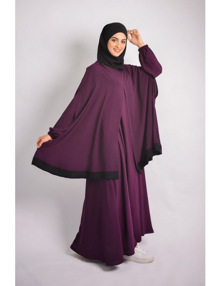 Abaya parapluie + cape hijab intégré Young