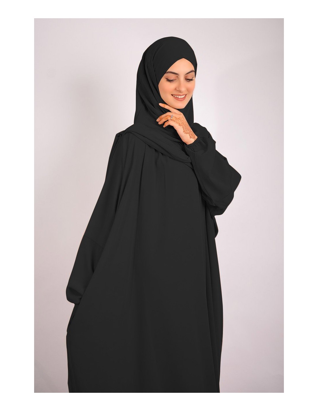 Abaya Jilbab Ajman con bufanda