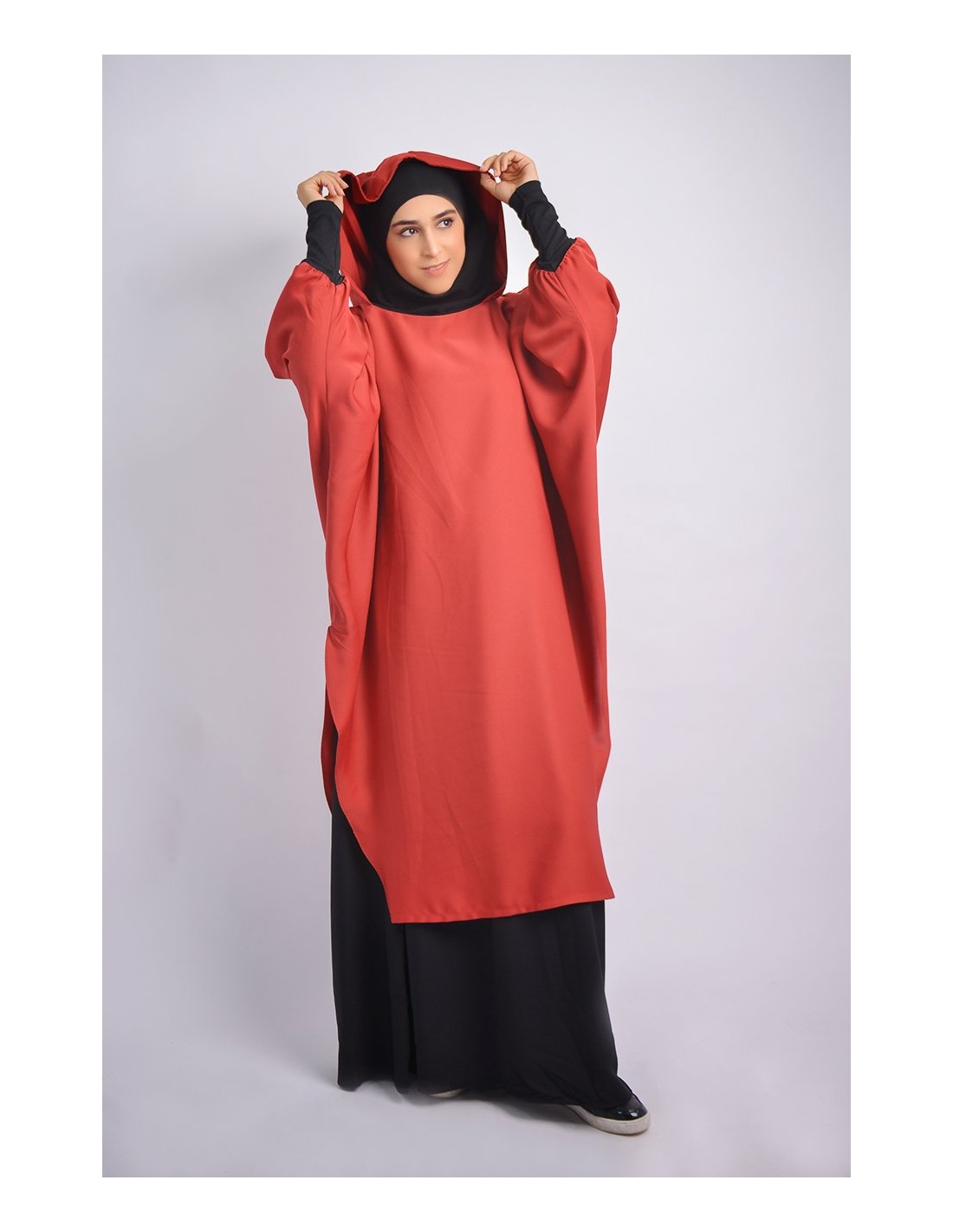 Young tunic: hijab and built-in hood