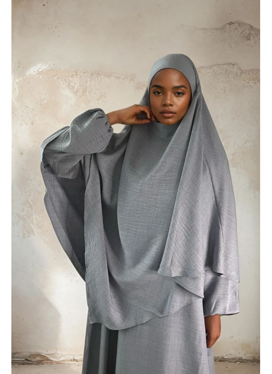 Abaya Noura et khimar à pointe 2