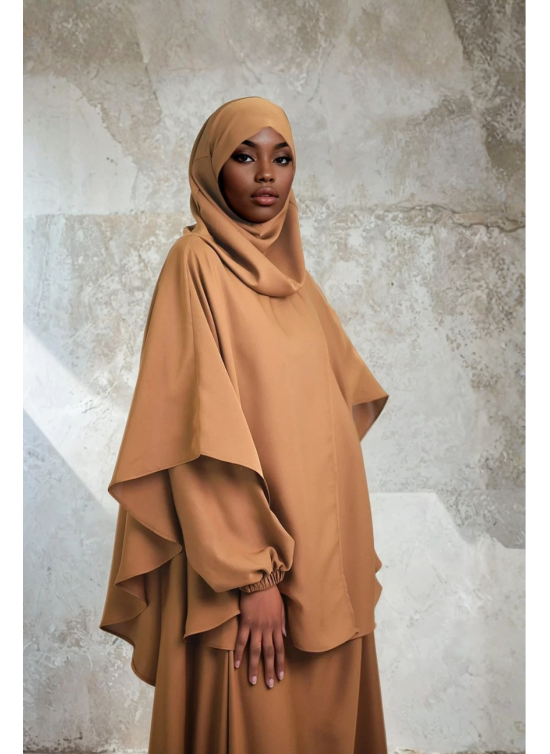 Khimar long with integrated...